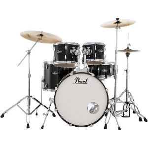 Pearl Roadshow 5-Piece Drum Set With Hardware and SABIAN PX Cymbals Jet Black - 1 of 4