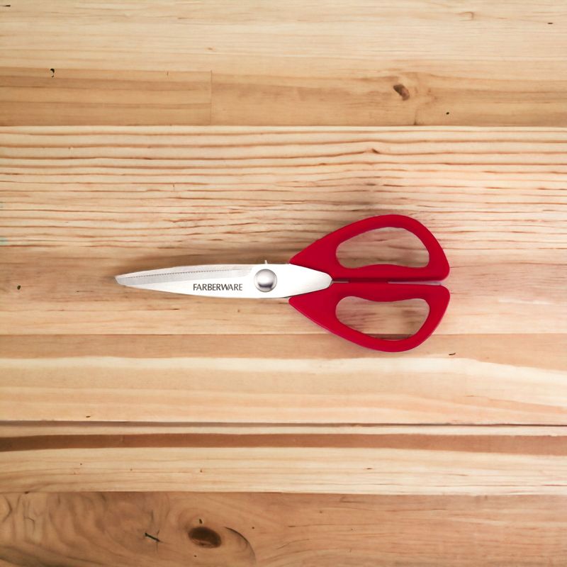 Farberware Professional Stainless Steel All-Purpose Kitchen Shears, Red, 4 of 5