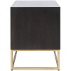 Adelyn 2 Drawer Nightstand - SFV7209 - Charcoal/Gold - Safavieh Couture - 3 of 4