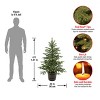 4' Prelit Feel Real Norwegian Spruce Entrance Artificial Christmas Tree in Whiskey Barrel Pot Clear Lights - National Tree Company - 4 of 4