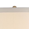 Possini Euro Design Karen Modern Table Lamp with Clear Square Riser 37 1/2" Tall Dark Gold Glass Off White Fabric Drum Shade for Bedroom Living Room - 2 of 4