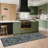 Acekool Washable Area Rug, Non-Slip Floral Botanical Carpet, Soft Low Pile Throw Rug for Living Room Bedroom Kitchen, Stain Resistant - 3 of 4