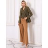 Hobemty Women's Office Dressy Blazer Casual Double Breasted Striped Suit Jacket - 3 of 4