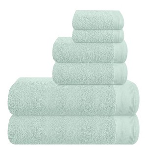 BAGOKIE 6 Packs Cotton Bath Towel Set - 1 of 4