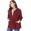 Agnes Orinda Women's Plus Size Winter Zipper Drawstring Waist Long Sleeve with Pockets Fashion Jackets - 2 of 4