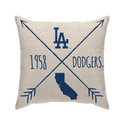 MLB Los Angeles Dodgers Cross Arrow Decorative Throw Pillow