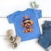The Juniper Shop Patriotic Fluffy Dog Toddler Short Sleeve Tee - 5T - Columbia - 3 of 4