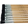 School Smart Black Bristle Paint Brushes, Long Handle, 1/2 Inch, Set of 12 - 2 of 4