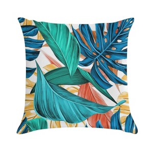 Leaves Pillow Covers 18x18 Decorative Throw Pillows Soft Square Cushion Covers for Couch Sofa Bedroom - 1 of 1