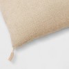 Washed Linen Lumbar Throw Pillow with Tassels - Threshold™ - image 4 of 4