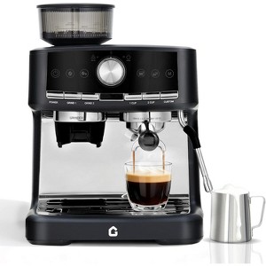 20 Bar Espresso Machine with Grinder, 30 Grind Settings & Milk Frother, 1.5L Removable Water Tank, Adjustable Shot Volume for Home/Office - 1 of 4