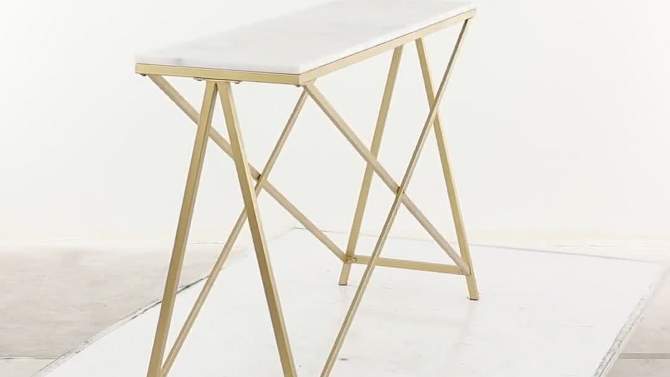 Contemporary Metal Console Table White - Olivia &#38; May, 2 of 10, play video