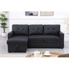 Dolonm Upholstered Pull-Out Sectional Sofa with Storage Chaise, Converts to Twin Sleeper, Removable Back Cushions - 4 of 4