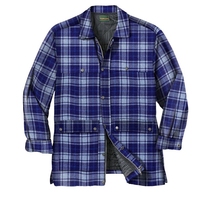 Boulder Creek by KingSize Men's Big & Tall Flannel Full Zip Snap Closure Renegade Shirt Jacket by, 1 of 2