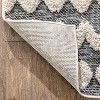 Well Woven Cenar Flat-Weave Hi-Low Pile Diamond Medallion Stripes Moroccan Area Rug - image 4 of 4