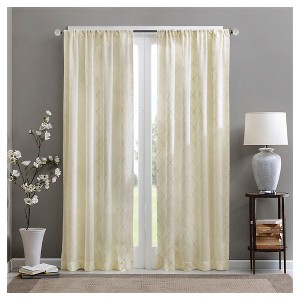 Clarissa Diamond Sheer Curtain Panel - 1 of 4