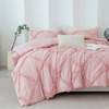 Tufted Comforter Set With Pillowcase – Shabby Chic Farmhouse Bedding with Geometric Embroidery, Soft Lightweight Quilt - 4 of 4