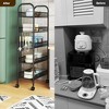 5 Tier Rolling Utility racks, Storage Metal Rolling Cart with Wheels, Rolling Metal racks for Fruits Vegetables Snacks Bowl&Dishes - 2 of 4
