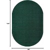 Carpets for Kids Mt St Helens Solids Collection Classroom Rug, Emerald Green, 7'6" x 12' Oval - 2 of 4