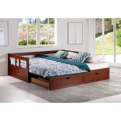 Twin To King Thomas Expandable Daybed With Storage Drawers - Baxton Studio  : Target