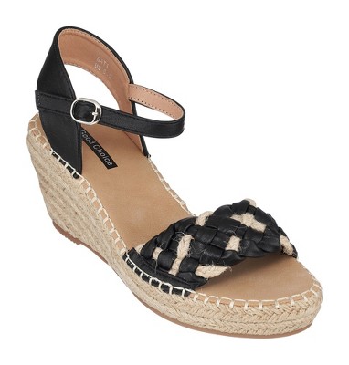 GC Shoes Cati Woven Espadrille Comfort Slingback Wedge Sandals
