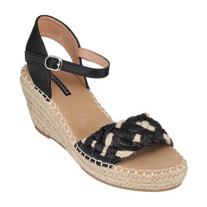 GC Shoes Cati Woven Espadrille Comfort Slingback Wedge Sandals - 1 of 4