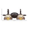 Toltec Lighting Elegante 2 - Light Vanity in  Dark Granite with 7'' Roman Jewel Art Glass Shade - 2 of 2