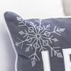 CAVINAS Let It Snow Throw Pillows Modern Velvet Decorative Pillows with Embroidered Design, Lumbar Pillow for Couch - 4 of 4