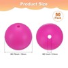 Unique Bargains Round Loose Rubber Beads Craft Smooth Ball Small Hole for DIY Crafts 50 Pcs - 3 of 4