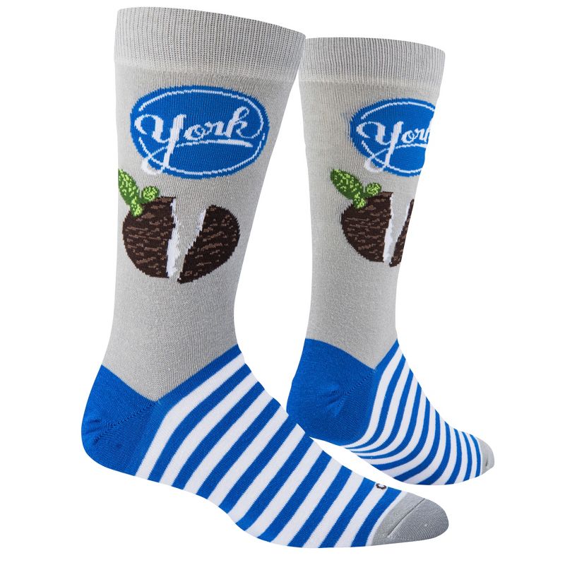 Cool Socks, York Peppermint Pattie, Funny Novelty Socks, Large, 3 of 6