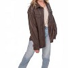 Women's Soft Pleather Button Front Shacket - ALLIE ROSE - 3 of 4