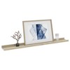 Wall Shelf Set of 2 White and Sonoma Oak MDF 31.5 x 3.5 x 1.2 in - 3 of 4