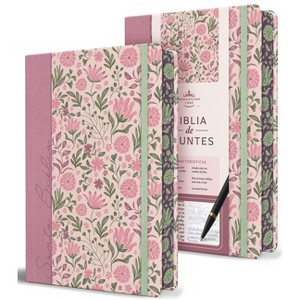 Biblia de Apuntes Rvr 1960 Tapa Dura, Rosada Con Flores / Spanish Journalling Bible Rvr 1960 Hardcover Pink with Flowers - 1 of 1
