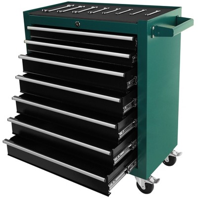 Vynxaria 7-Drawer Rolling Tool Cart - Lockable Tool Storage Organizer on Wheels for Garage & Mechanics