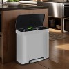 BestMassage Trash Can 15 Gallon/60L Stainless Steel Garbage Can with Removable Inner Bucket Slow-Close Lid and Odor-Proof Bin - 2 of 4