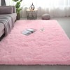 Itopfox Shag Area Rug for Bedroom and Living Room, Ultra Soft Fluffy Indoor Carpet for Dorm, Nursery, Kids and Girls Room Decor in Pink - 2 of 4
