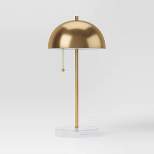 Dome Table Lamp with Acrylic Base Brass - Threshold™