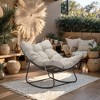 Dsvimoy Accent Chair Rocking Design Stylish Comfort for Living Room, Light Gray, 35.4"*47.2"*35.6" - 2 of 4