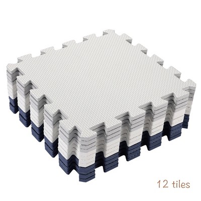 Multicolor Foam Interlocking Puzzle Floor Mat with Borders