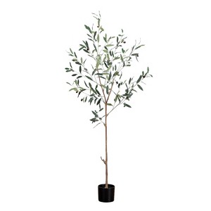 HomeStock  5 ft. Artificial Olive Tree in Pot for Indoor/Outdoor - 1 of 4