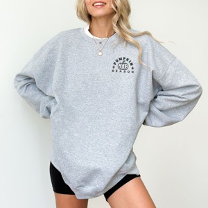Simply Sage Market Embroidered Pumpkin Season Pumpkin Sweatshirt - 1 of 4