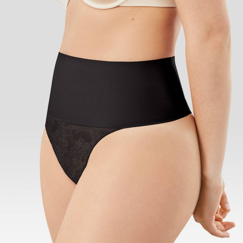 Maidenform Self Expressions Women's Tame Your Tummy Thong SE0049, 2 of 6