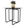 PAGED Square Coffee Table with Tempered Glass Tabletop, Side Table for Livng Room,Black - 4 of 4