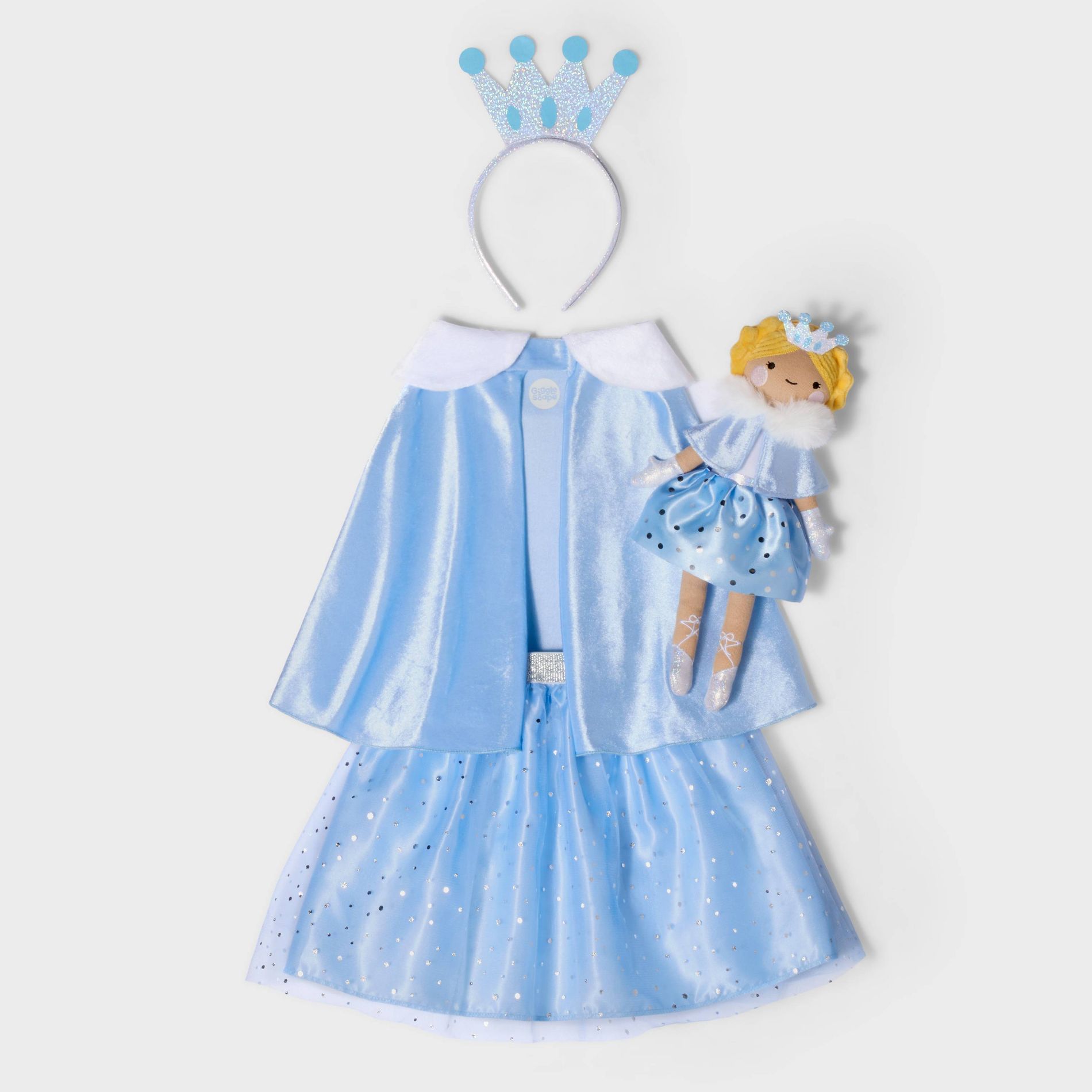 Winter Princess Dress-Up with Doll 4pc - Gigglescape™