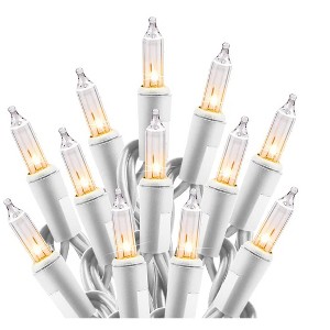 Itopfox Clear Christmas Lights Set with 100 Warm White Mini Bulbs for Indoor Christmas Tree, Garland, Wedding, Party, Festival Decoration - 1 of 4