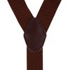 CTM Men's 35mm Wide Elastic and Leather Button-End Suspenders - 3 of 4