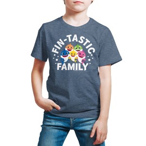 Boys' - Baby Shark - Fintastic Family Short Sleeve Graphic T-Shirt - 1 of 4