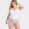 Women's Pointelle Ruched Front Boy Shorts - Wild Fable™ - 3 of 3