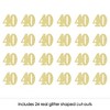 Big Dot of Happiness Gold Glitter 40 - No-Mess Real Gold Glitter Cut-Out Numbers - 40th Birthday Party Confetti - Set of 24 - 2 of 4