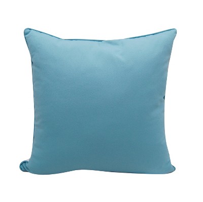 22" Coastal Blue Heron Embroidered Outdoor Pillow
